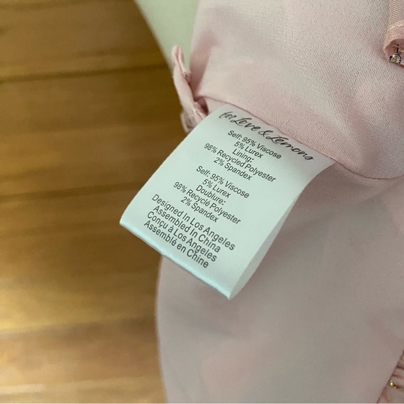 For Love & Lemons Chantal pink metallic gold ruffled mini dress - Picture 10 of 10